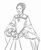 Queen Elizabeth I sketch template
