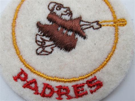 San Diego Padres Swinging Friar Mascot Vintage MLB Felt Iron - Etsy