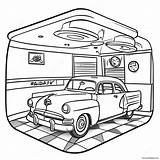 50s Retro Diner Coloring Page 36223 28664 sketch template