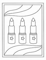 Lipstick Coloring Page sketch template