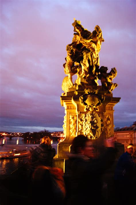 Statue on the Charles Bridge, Prague Charles Bridge, Prague, Lion ...