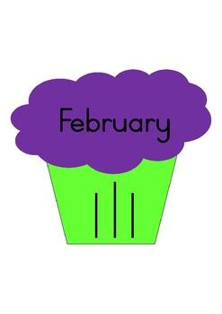 Cupcake happy birthday chart by Learn with miss Emily | TpT