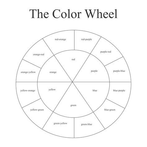 Printable Color Wheel Chart