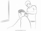 Barber 1 Coloring Page For Kids  Free Barbers Printable Pages sketch template