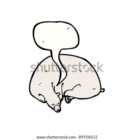 Hibernating Polar Bear Cartoon Stock Vector Illustration 89928622 ...