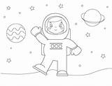 Astronaut Coloring Page sketch template