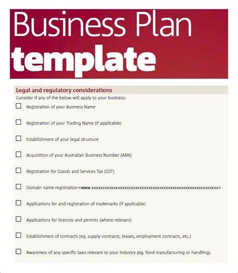 Business Plan Template Pdf | Red and White Design