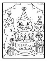 Happy Birthday Coloring Pages – 30 Printable  Easy sketch template