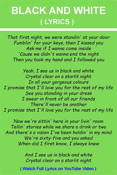 Niall Horan - Black and White (Lyrics) | Music lyrics, Lyrics, Niall ...