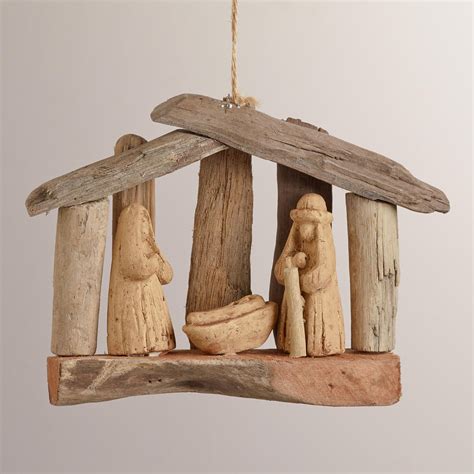 Nativity Ornament - hand carved wood | Natale, Natività, Decorazioni