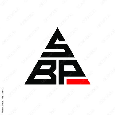 SBP triangle letter logo design with triangle shape. SBP triangle logo design monogram. SBP ...