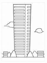 Edificio Alto Para Colorear Imprimir E Dibujar – ColoringLib sketch template