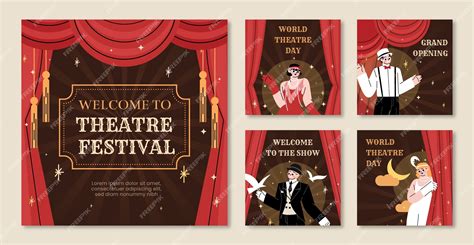 Premium Vector | Theatre template design