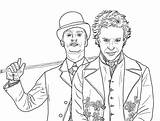Sherlock Holmes And Doctor Watson coloring Book To Print Online sketch template