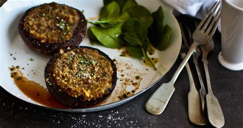 Easy Stuffed Field Mushrooms @ Not Quite Nigella