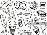 Junk Food Coloring Sheets Pages sketch template