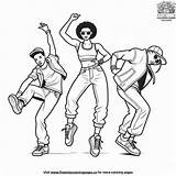 Funky Dance Styles Coloring Pages sketch template