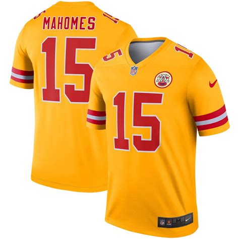 Men's Patrick Mahomes Kansas City Chiefs Inverted Legend Jersey Gold - Luxwoo.com