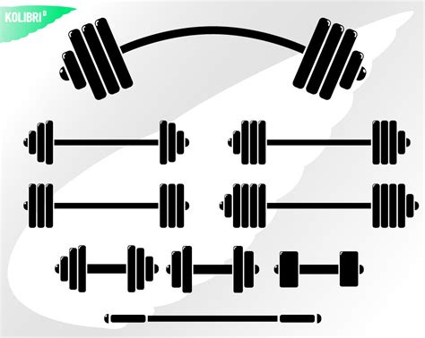 Barbell Svg Weight Svg Fitness Svg Barbell Clipart Gym - Etsy