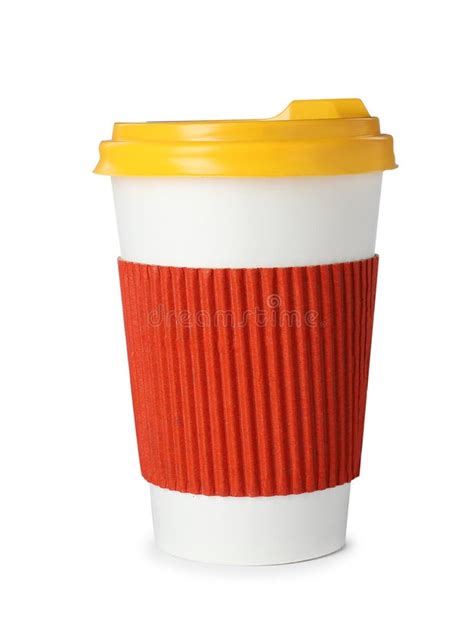 Paper Coffee Cup with Lid Isolated Stock Photo - Image of packaging, space: 126581118