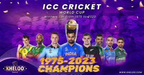 ICC All Format Cricket World Cup Winners List From 1975 to 2023 - Kheloo