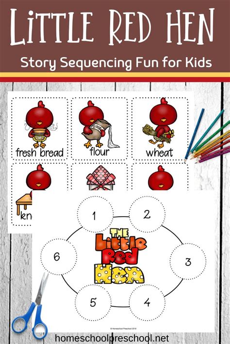 Free Printable Little Red Hen Sequencing Cards: Fun & Learning! | Little red hen story, Little ...