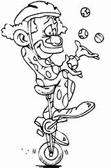 Printable Coloring Pages Of A Cartoon Character On Unicycle sketch template