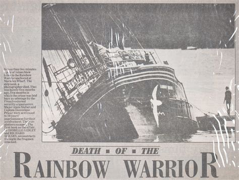 Rainbow Warrior Newspaper Articles — National Museum of the Royal New ...