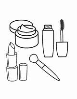 Face Makeup Coloring Page Free Printable PDF sketch template