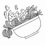 Design Noodle Ramen Coloring Page Outline Art 22541091 Vector At  sketch template