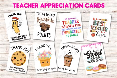 THE BEST Teacher Thank You Cards (21 Free Printables) - Cassie Smallwood