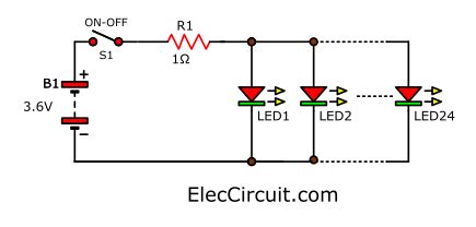 High power LED flashlight circuit with 1.5V AA battery