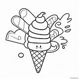 Ice Cream Cone Coloring Page 62713 49641 sketch template