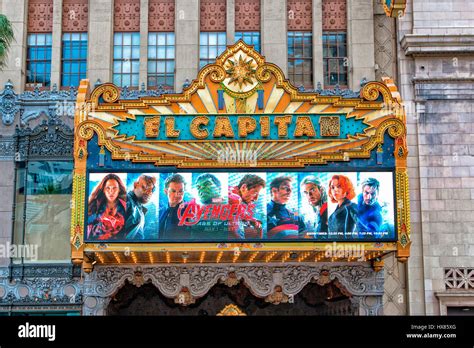 El Capitan Theatre Marquee on Hollywood boulevard Stock Photo - Alamy