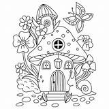 Mushroom Fairy Coloring Pages sketch template