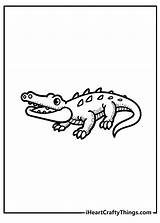 Crocodile Coloring sketch template