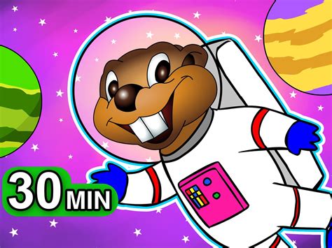 "Beavers in Space" 30 Minute Collection | Nursery Rhymes, 123s, Busy Beavers Kids Animated ...