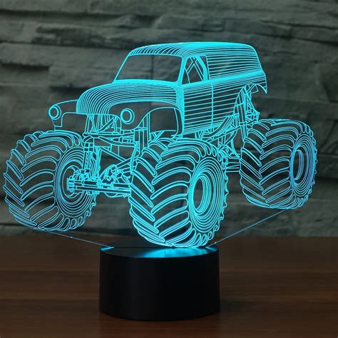 Car Gift Night Lights for Kids 3D Illusion Lamp Led Desk Lamps Birthday Gifts for Boys Home ...