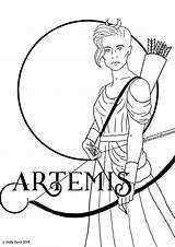 Artemis Coloring Pages sketch template