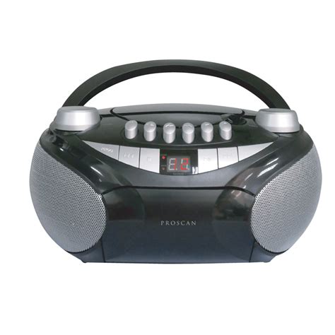 Proscan SRCD286-SLVR Portable CD & Cassette Player Boombox Stereo w/ AM ...