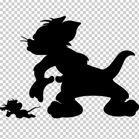 Tom Cat Tom And Jerry Silhouette Stencil PNG, Clipart, Silhouette ...