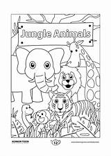 Jungle animals coloring book – Artofit sketch template