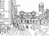 Coloring Page Of City Pages sketch template