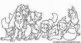 Detailed Wolf Pack Coloring Pages  Make Wonderful World With sketch template