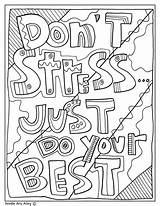 Quotes Doodles Classroom Coloring Pages Doodle Stress Encouragement  sketch template