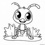 Cute Cartoon Ant Coloring Page 10041 8082 sketch template