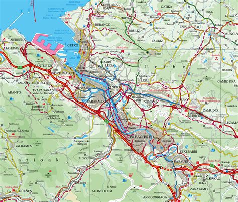 Mapa del Área metropolitana de Bilbao - Tamaño completo