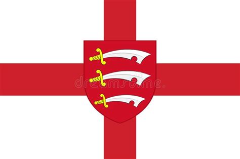 Flag of Essex in England stock vector. Illustration of coat - 179597216