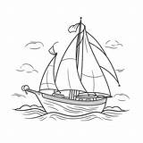 Free Coloring Page Sailing Ship In The Water Outline Sketch Drawing  sketch template