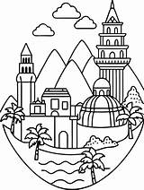 Travel Coloring Book Explore The World Through Fun And Detailed  sketch template